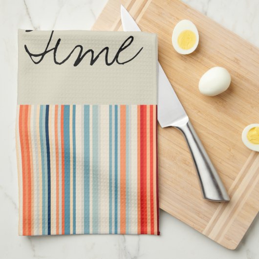 Beige Stripe Kitchen Handhanddoeken Theedoek (Quarter Fold)