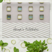 Beige Stripe Kitchen Handhanddoeken Theedoek (Gevouwen)