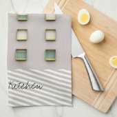 Beige Stripe Kitchen Handhanddoeken Theedoek (Quarter Fold)