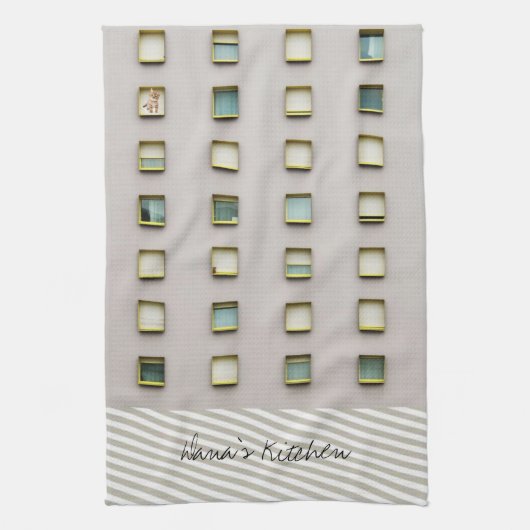 Beige Stripe Kitchen Handhanddoeken Theedoek (Verticaal)