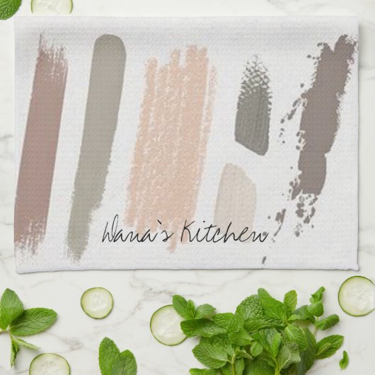 Beige Stripe Kitchen Handhanddoeken Theedoek (Gevouwen)