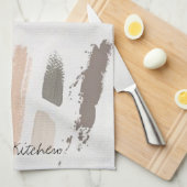 Beige Stripe Kitchen Handhanddoeken Theedoek (Quarter Fold)