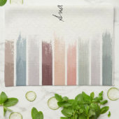 Beige Stripe Kitchen Handhanddoeken Theedoek (Gevouwen)