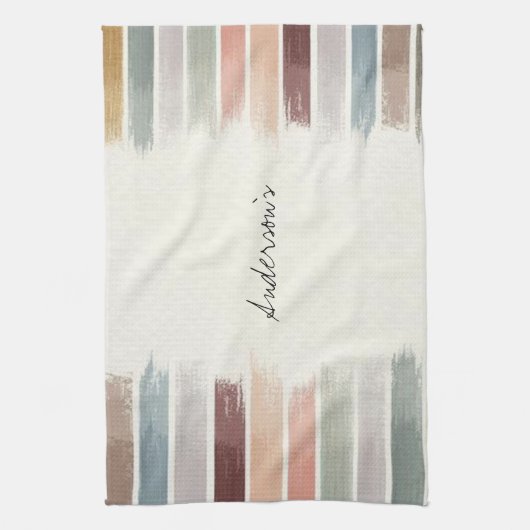 Beige Stripe Kitchen Handhanddoeken Theedoek (Verticaal)