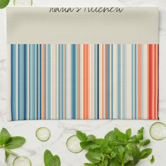 Beige Stripe Kitchen Handhanddoeken Theedoek (Gevouwen)