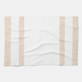 Beige Stripe White Kitchen Hand Towel Theedoek (Horizontaal)