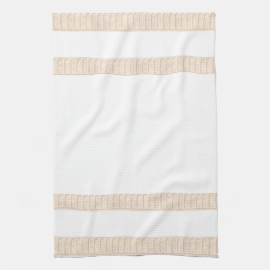 Beige Stripe White Kitchen Hand Towel Theedoek (Verticaal)