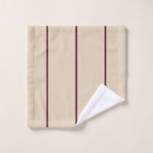 Beige Striped Bath Towel Set Bad Handdoek (Wasdoekje)