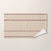 Beige Striped Bath Towel Set Bad Handdoek (Handdoek)