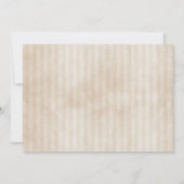 Beige  Striped Foto slaat de datum op Save The Date (Achterkant)