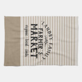 Beige Stripes Custom Farmer's Market | Boerderij Theedoek (Horizontaal)