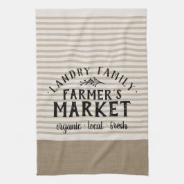 Beige Stripes Custom Farmer's Market | Boerderij Theedoek