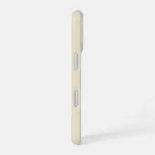 Beige Stylish Minimalist Business Logo & QR Code iPhone 16 Hoesje (Rechterkant)