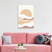 Beige Sun Boho Wall Art – Minimalist Poster Canvas Afdruk (Insitu (Woonkamer))