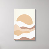Beige Sun Boho Wall Art – Minimalist Poster Canvas Afdruk (Voorkant)