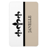 Beige Swanky Fleur De Lis Flexi Magnet Magneet (Verticaal)