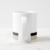 Beige Swanky Fleur De Lis Jumbo Mok (Achterkant)