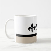 Beige Swanky Fleur De Lis Mok (Links)