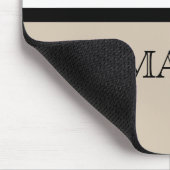 Beige Swanky Fleur De Lis Mousepad Muismat (Hoek)