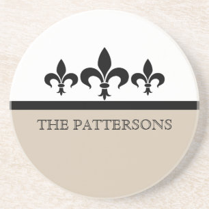 Beige Swanky Fleur De Lis Onderzetter