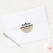 Beige Swanky Fleur De Lis Stickers (Envelop)