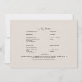 Beige Swash Detail Invitation Kaart (Voorkant)