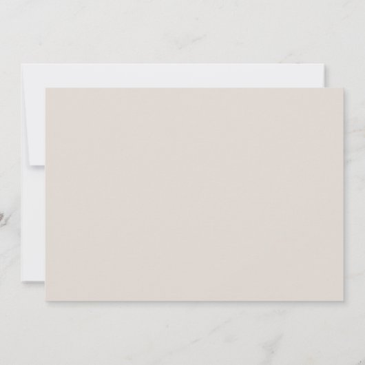 Beige Swash Detail Invitation Kaart (Achterkant)