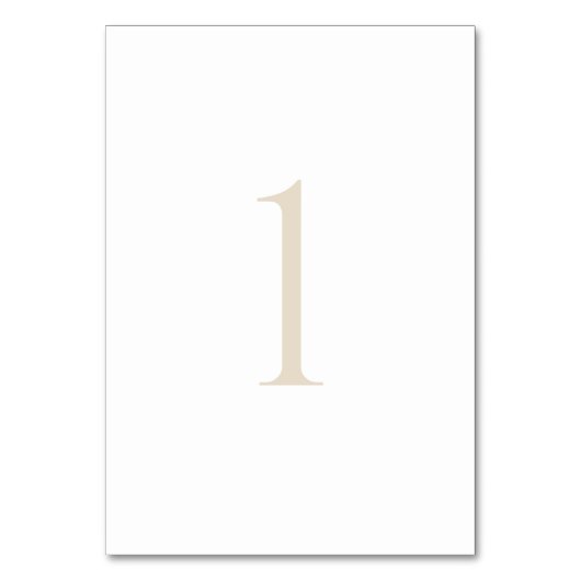 Beige-tabelnummer Kaart (Voorkant)