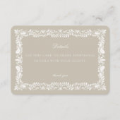 Beige Talavera-tegel Detail kaart uitnodiging inla (Voorkant)