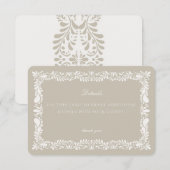 Beige Talavera-tegel  Detailkaart Uitnodiging Inle Informatiekaartje (Voorkant / Achterkant)