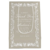 Beige Talavera Tegel Fiesta Baby Sprinkle Favors Medium Cadeauzakje (Achterkant)