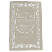 Beige Talavera Tegel Fiesta Bruidsfeest Favoren Medium Cadeauzakje (Voorkant)