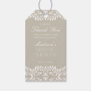 Beige Talavera Tegel Fiesta Bruiloftsshower Favori Cadeaulabel
