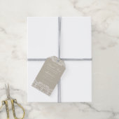 Beige Talavera Tegel Fiesta Bruiloftsshower Favori Cadeaulabel (Met Touw)