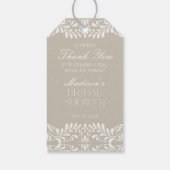 Beige Talavera Tegel Fiesta Bruiloftsshower Favori Cadeaulabel (Achterkant)
