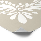 Beige Talavera Tegel Fiesta Verjaardagsfeest Welko Poster (Hoek)