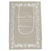 Beige Talavera Tegel Mexicaanse Fiesta Verjaardags Medium Cadeauzakje (Achterkant)