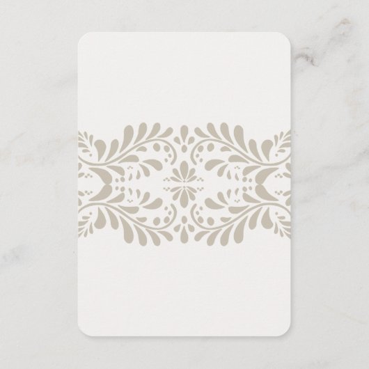 Beige Talavera Tegel Registry Kaart Insert (Achterkant)