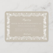 Beige Talavera Tegel Registry Kaart Insert (Voorkant)