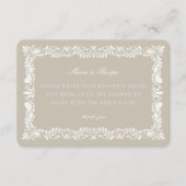 Beige Talavera Tegel Share Recept Uitnodiging Invo Informatiekaartje (Voorkant)