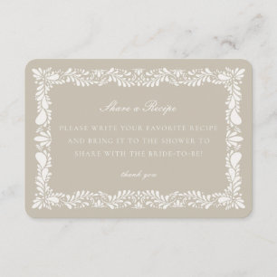 Beige Talavera Tegel Share Recept Uitnodiging Invo Informatiekaartje