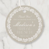 Beige Talavera Tegel Spaans Fiesta Bruidsbrunch Bedankjes Labels (Achterkant)