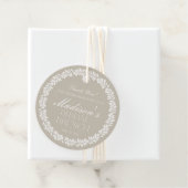 Beige Talavera Tegel Spaans Fiesta Bruidsbrunch Bedankjes Labels (In situ)