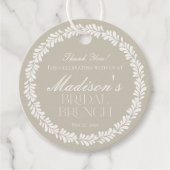 Beige Talavera Tegel Spaans Fiesta Bruidsbrunch Bedankjes Labels (Voorkant)