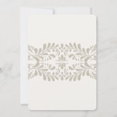 Beige Talavera Tegel Spaans Fiesta Doopsel Kaart (Achterkant)