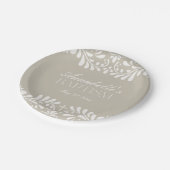 Beige Talavera Tegel Spaans Fiesta Doopsel Papieren Bordje (Gekanteld)