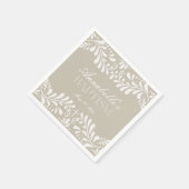 Beige Talavera Tegel Spaans Fiesta Doopsel Servet (Hoek)