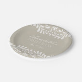 Beige Talavera Tegel Spaans Fiesta verjaardag Papieren Bordje (Gekanteld)