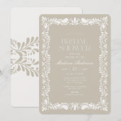 Beige Talavera Tegel Spaans Fiesta Vrijgezellenfee Kaart (Voorkant / Achterkant)