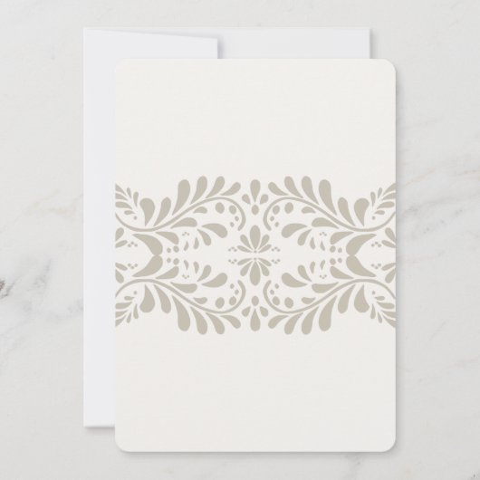 Beige Talavera tegel Spaanse Fiesta Doopfeest Kaart (Achterkant)